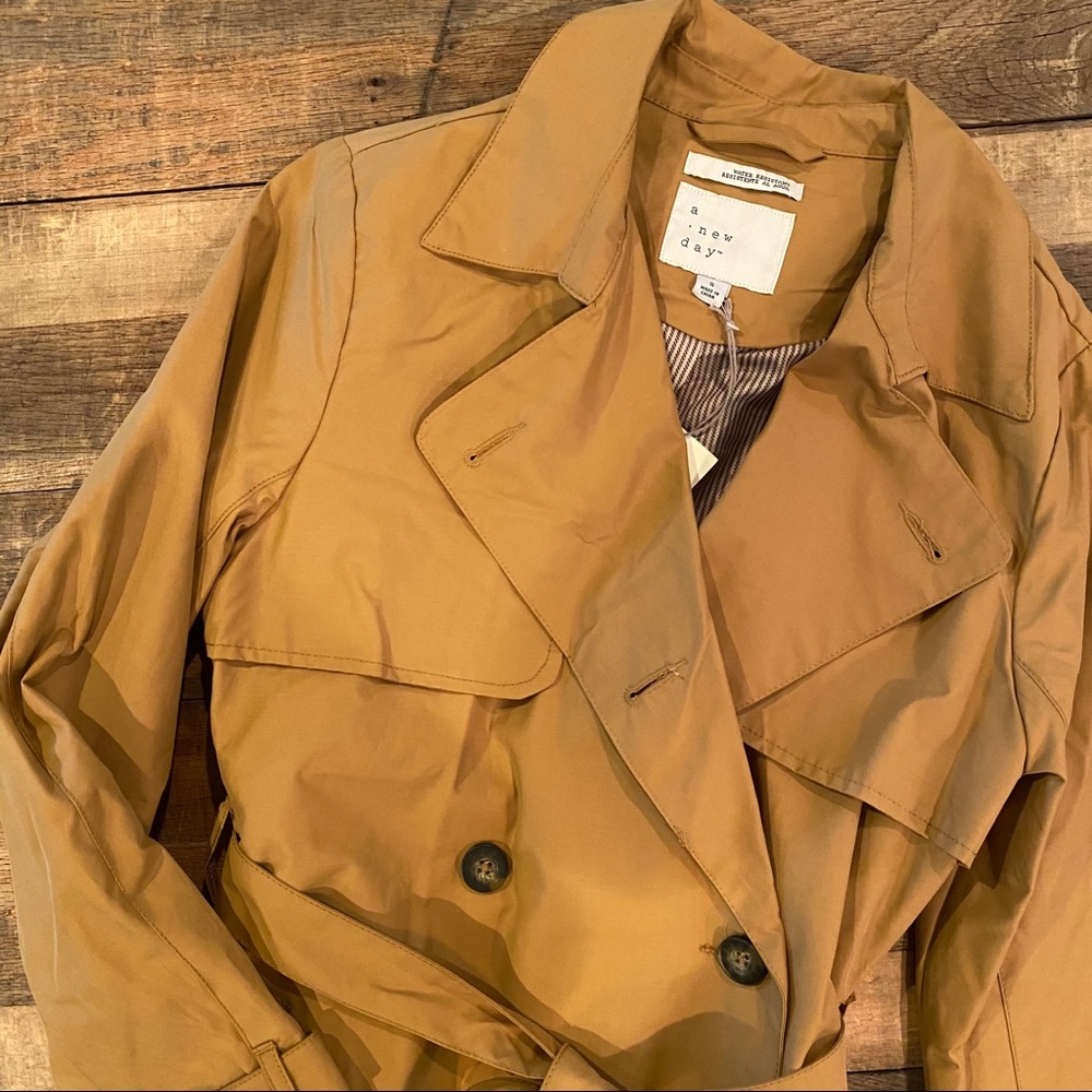 Ladies Camel Colored Trench Jacket